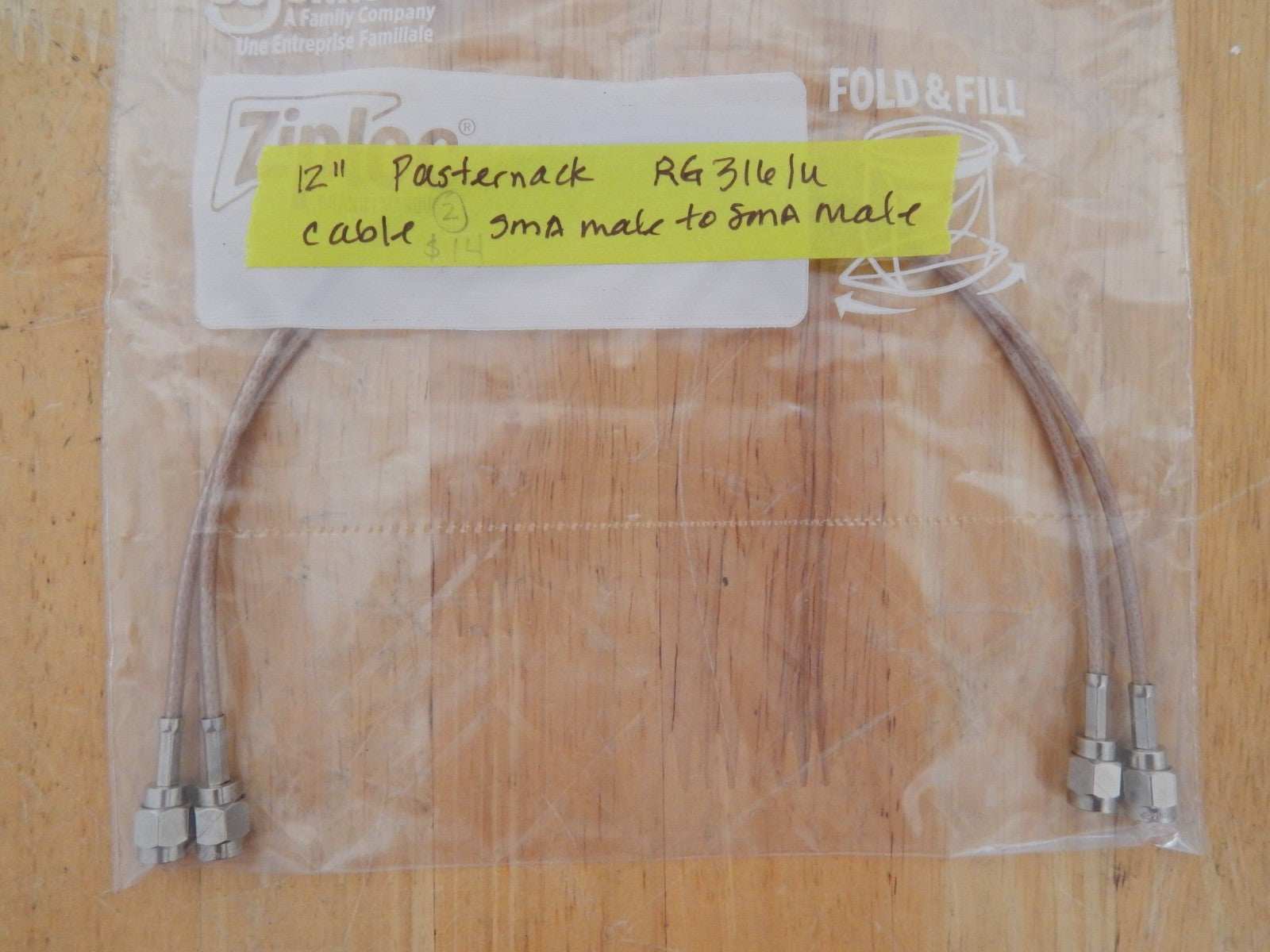 12 inch Pasternack RG316/U cable (2 included) 12 inch Pasternack RG316/U cable (2 included)